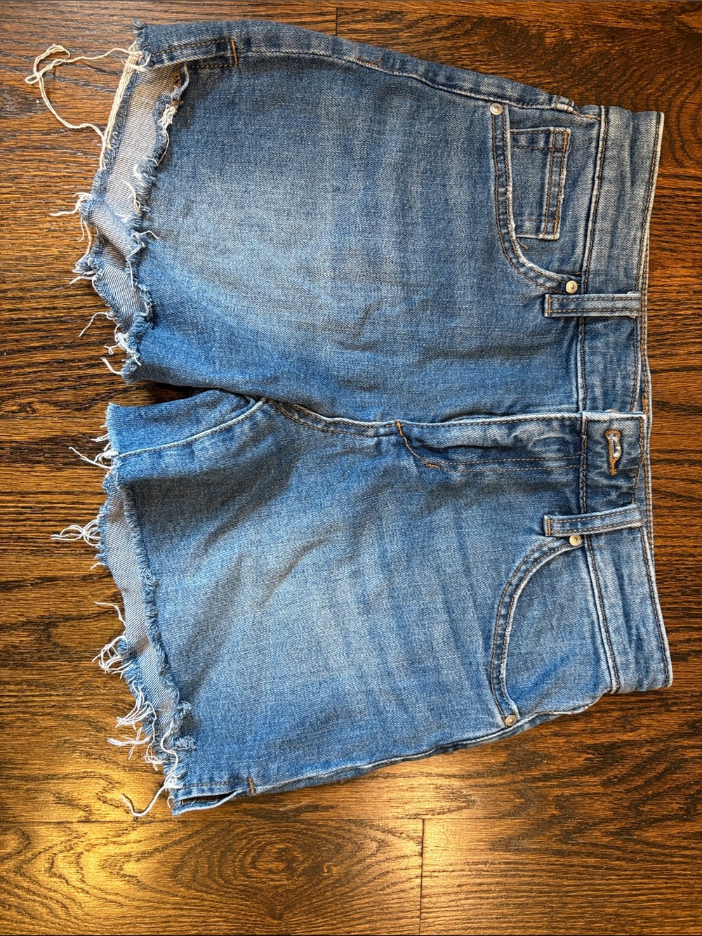 Joe's Jeans Light Blue Frayed Hem Denim Shorts Size 25